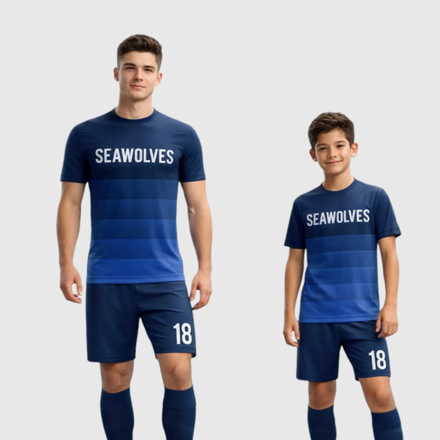 SB 1121 Blue Sublimation Custom Soccer Jersey Adult & Youth Unisex - Hipona Sports