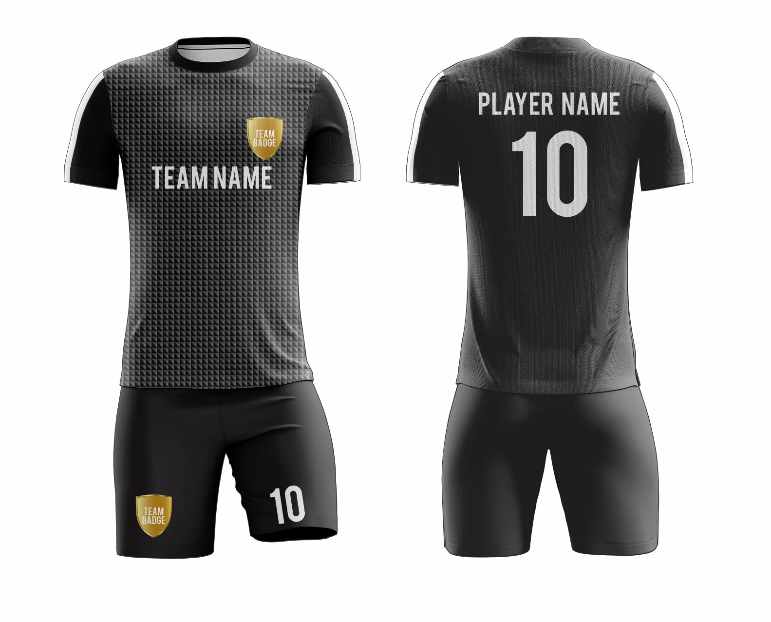 SB 12862 Black Sublimation Custom Soccer Jersey Adult & Youth Unisex - Hipona Sports