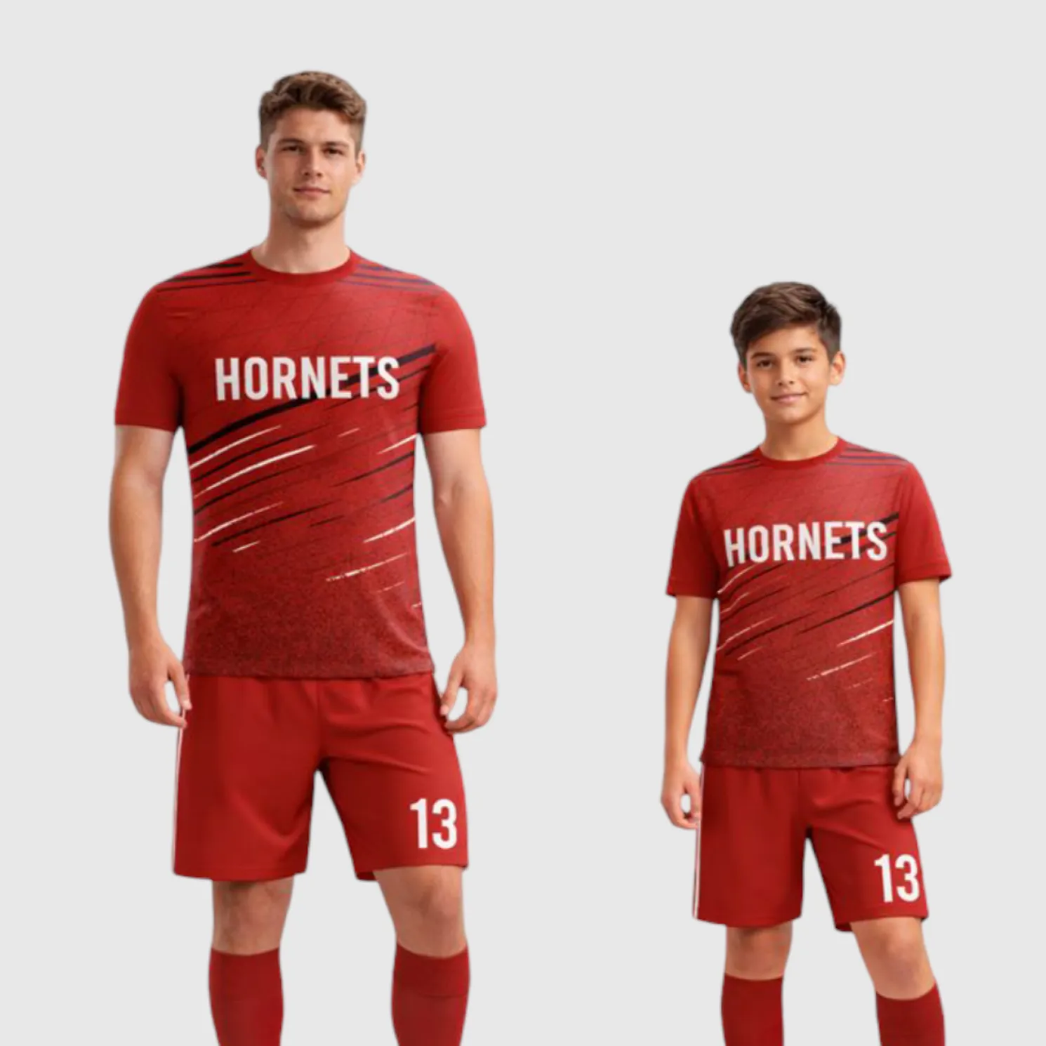 SB 1056 Red Sublimation Custom Soccer Jersey Adult & Youth Unisex - Hipona Sports