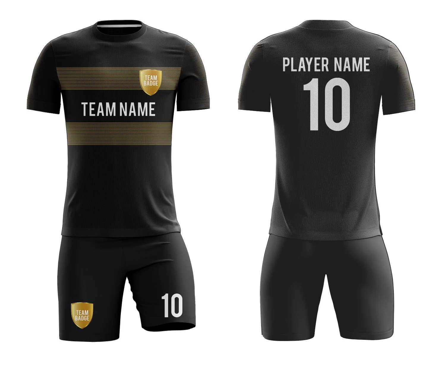 SB 12902 Black Sublimation Custom Soccer Jersey Adult & Youth Unisex - Hipona Sports