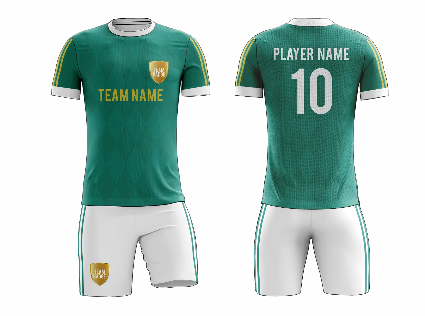 SB 1186 Green/White Sublimation Custom Soccer Jersey Adult & Youth Unisex - Hipona Sports