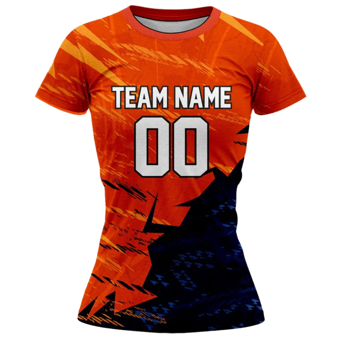 VJ130 Custom Orange Volleyball Jersey - Adult & Youth Unisex - Hipona Sports