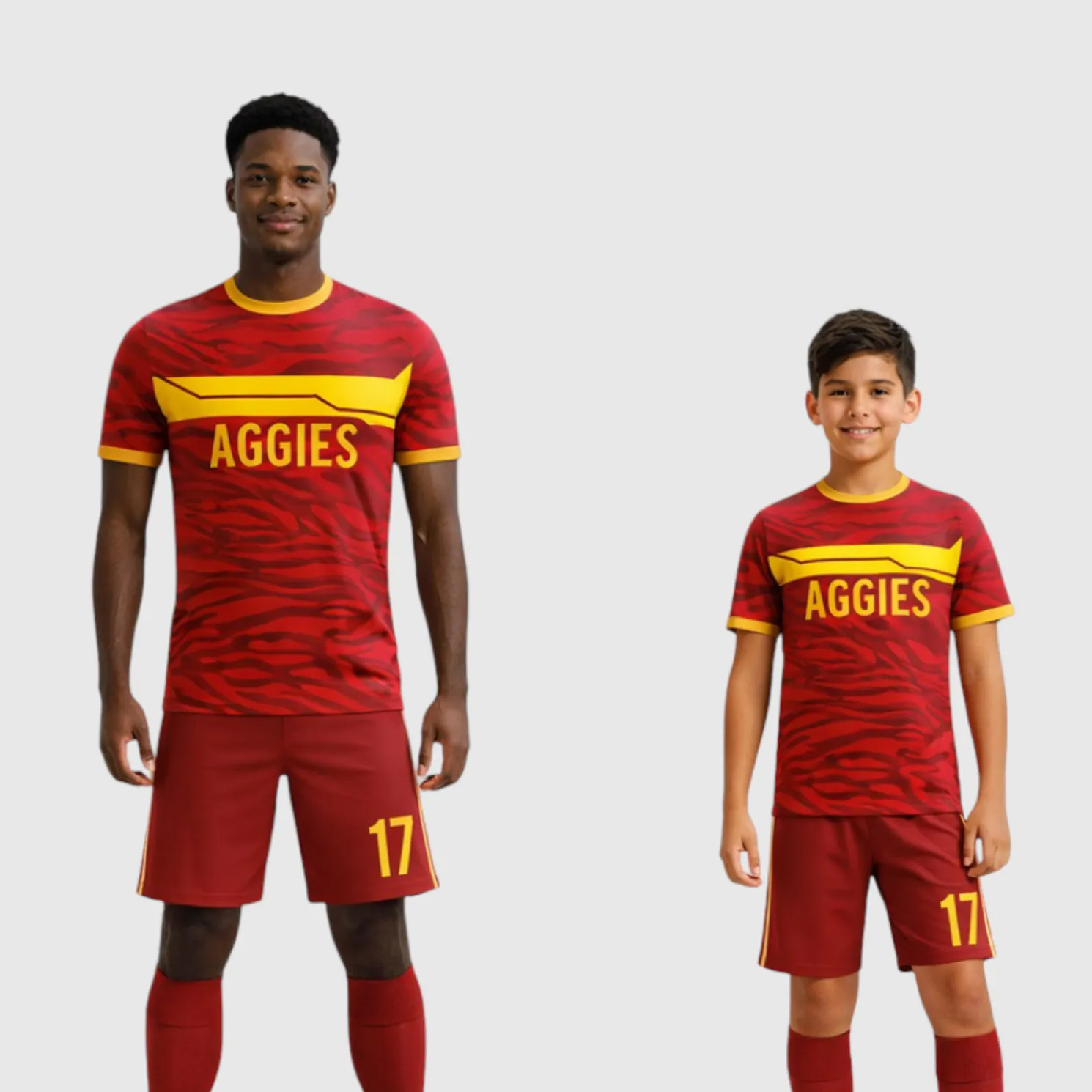 SB 1038 Red Sublimation Custom Soccer Jersey Adult & Youth Unisex - Hipona Sports