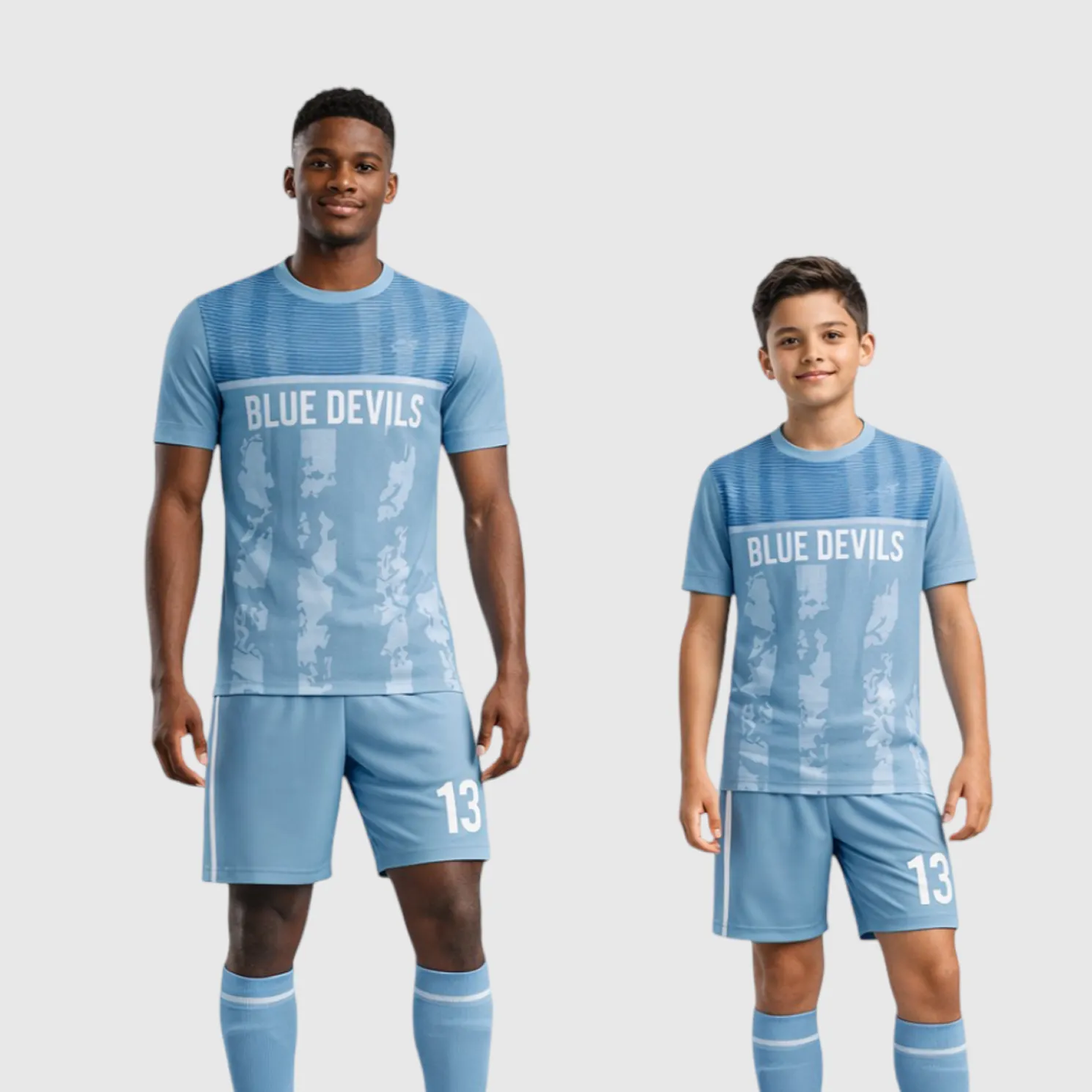 SB 1076 Blue Sublimation Custom Soccer Jersey Adult & Youth Unisex - Hipona Sports