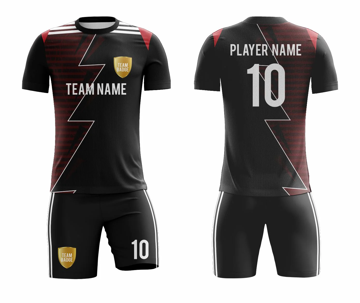 SB 1092 Black Sublimation Custom Soccer Jersey Adult & Youth Unisex - Hipona Sports