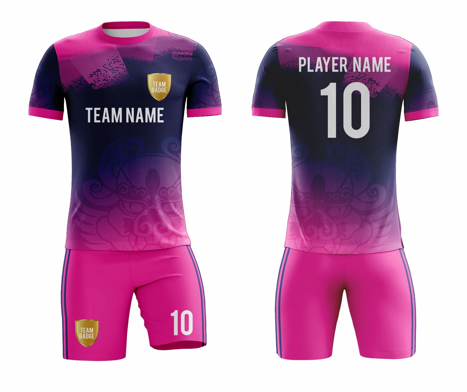 SB 1014 Pink/Navy Sublimation Custom Soccer Jersey Adult & Youth Unisex - Hipona Sports