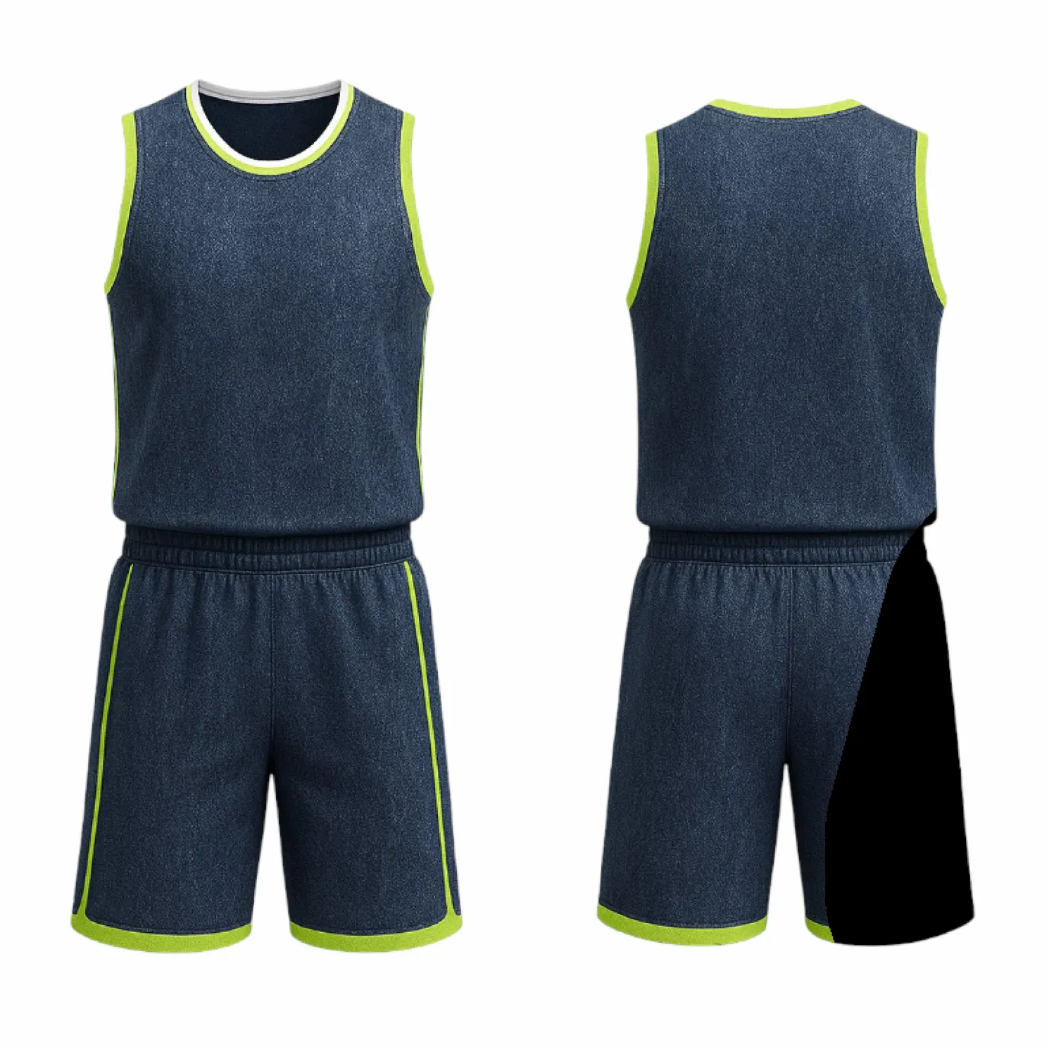 BBU-119 Navy Customizable Basketball Jersey With Optional Shorts - Hipona Sports