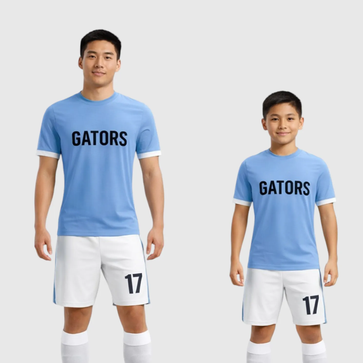 SB 1096 Blue/White Sublimation Custom Soccer Jersey Adult & Youth Unisex - Hipona Sports