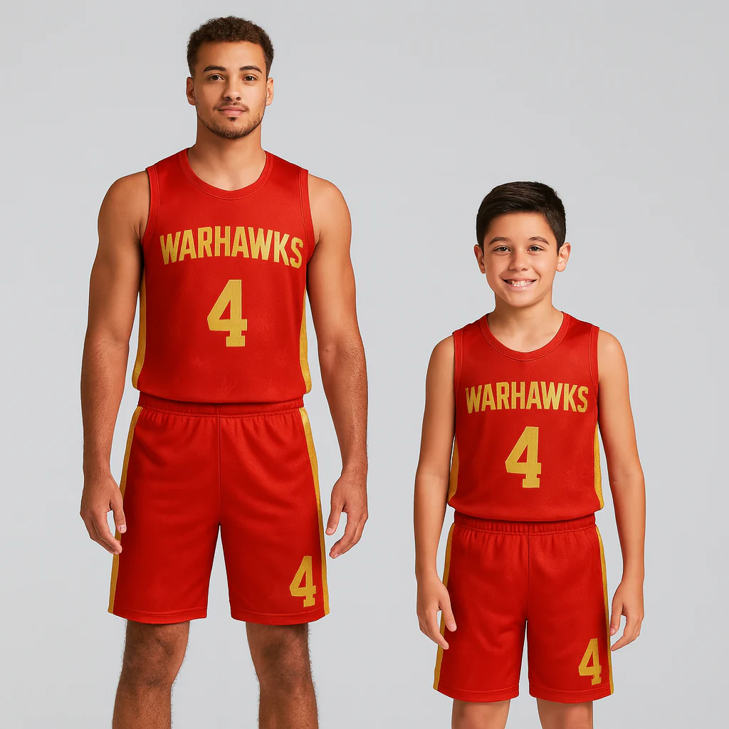 BBU-133 Red Customizable Basketball Jersey With Optional Shorts - Hipona Sports