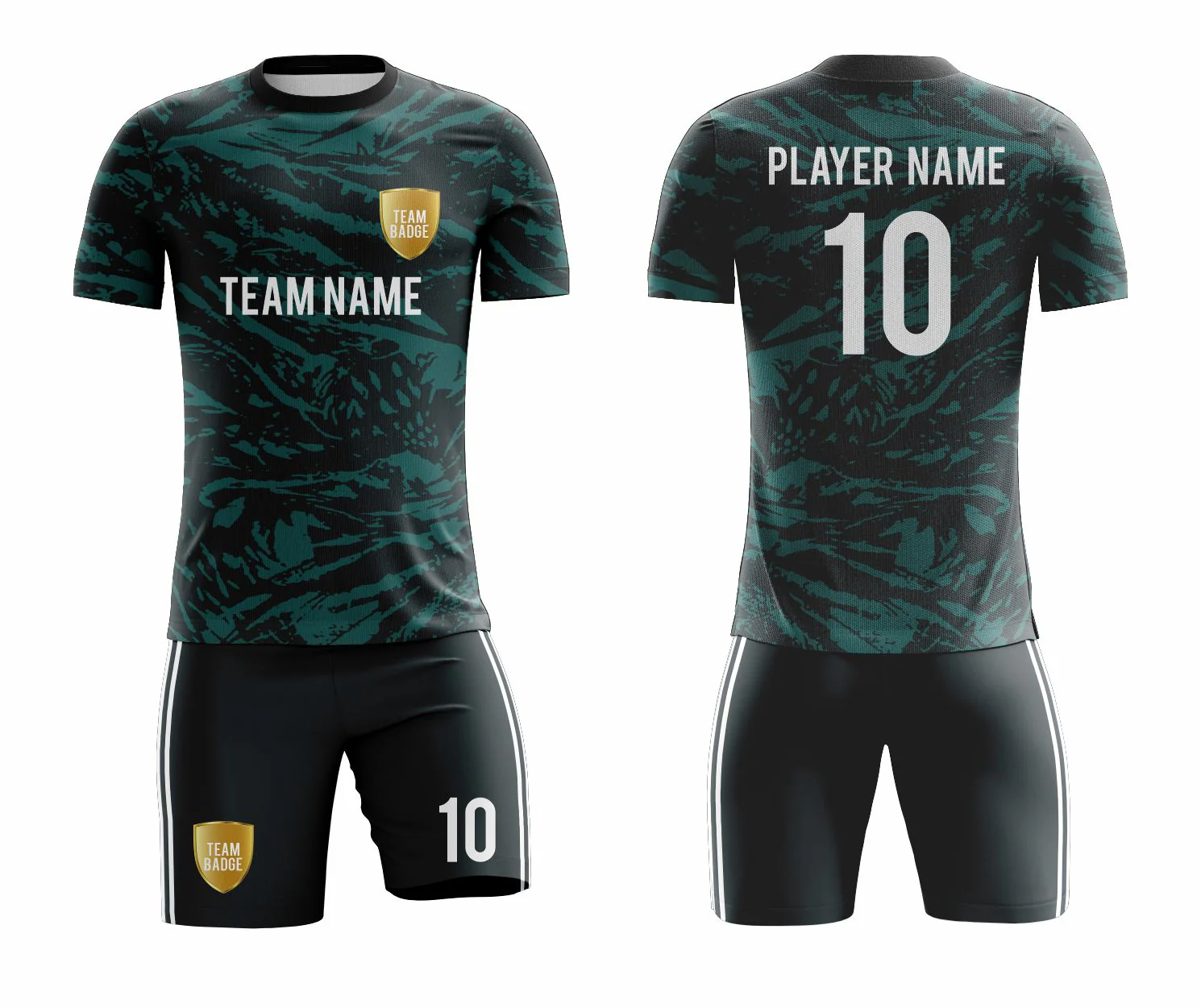 SB 1091 Black/Green Sublimation Custom Soccer Jersey Adult & Youth Unisex - Hipona Sports