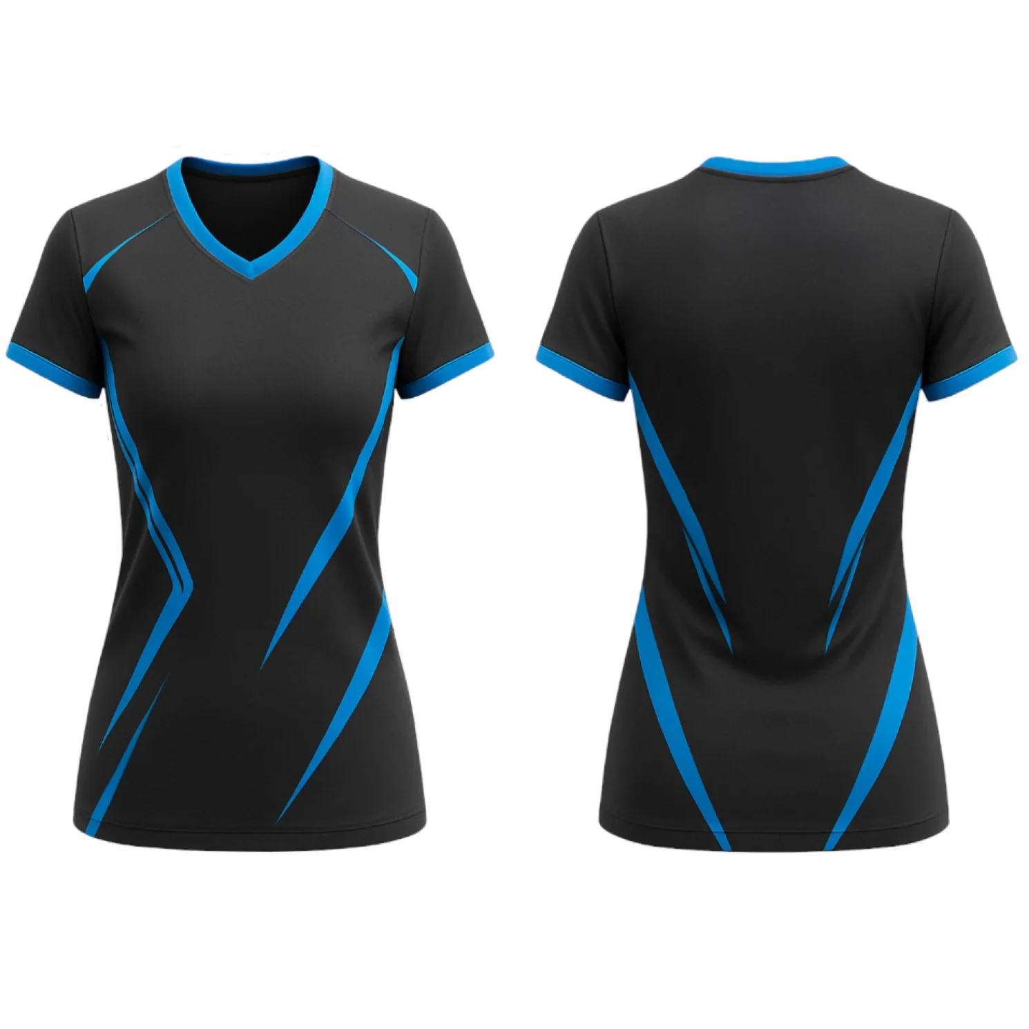 VJ197 Custom Black Volleyball Jersey - Adult & Youth Unisex - Hipona Sports