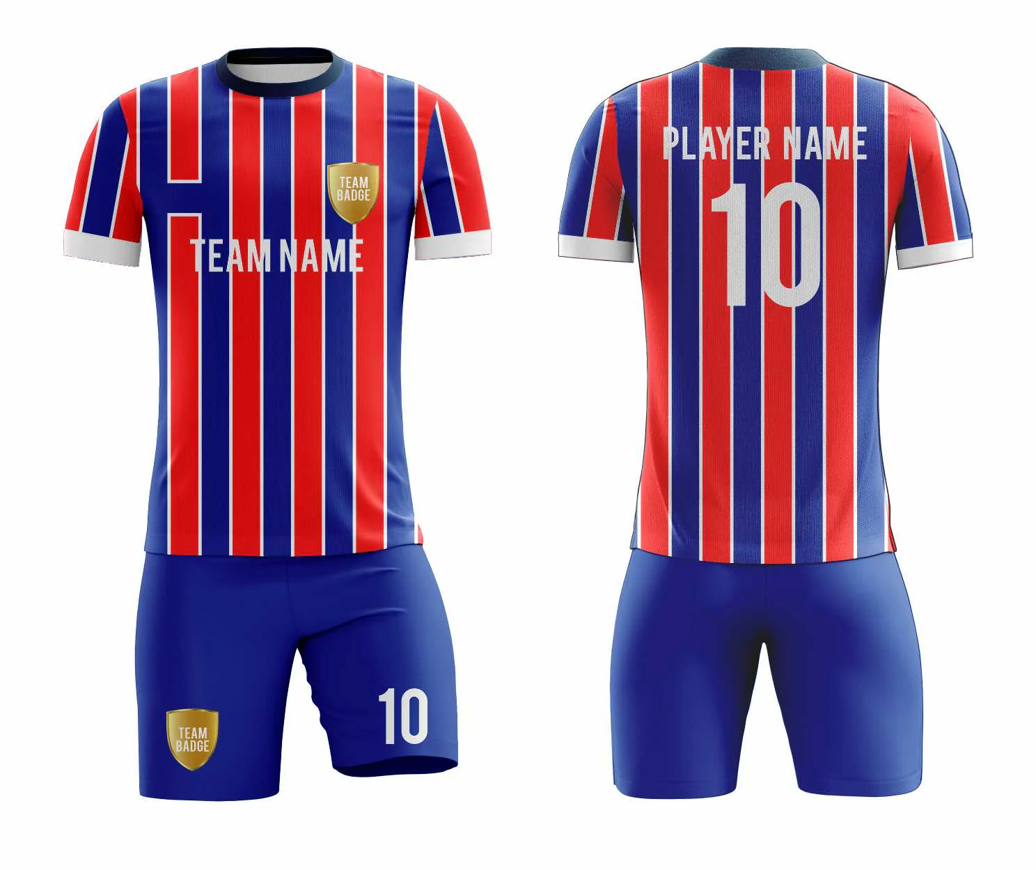 SB 1218 Blue/Red Sublimation Custom Soccer Jersey Adult & Youth Unisex - Hipona Sports