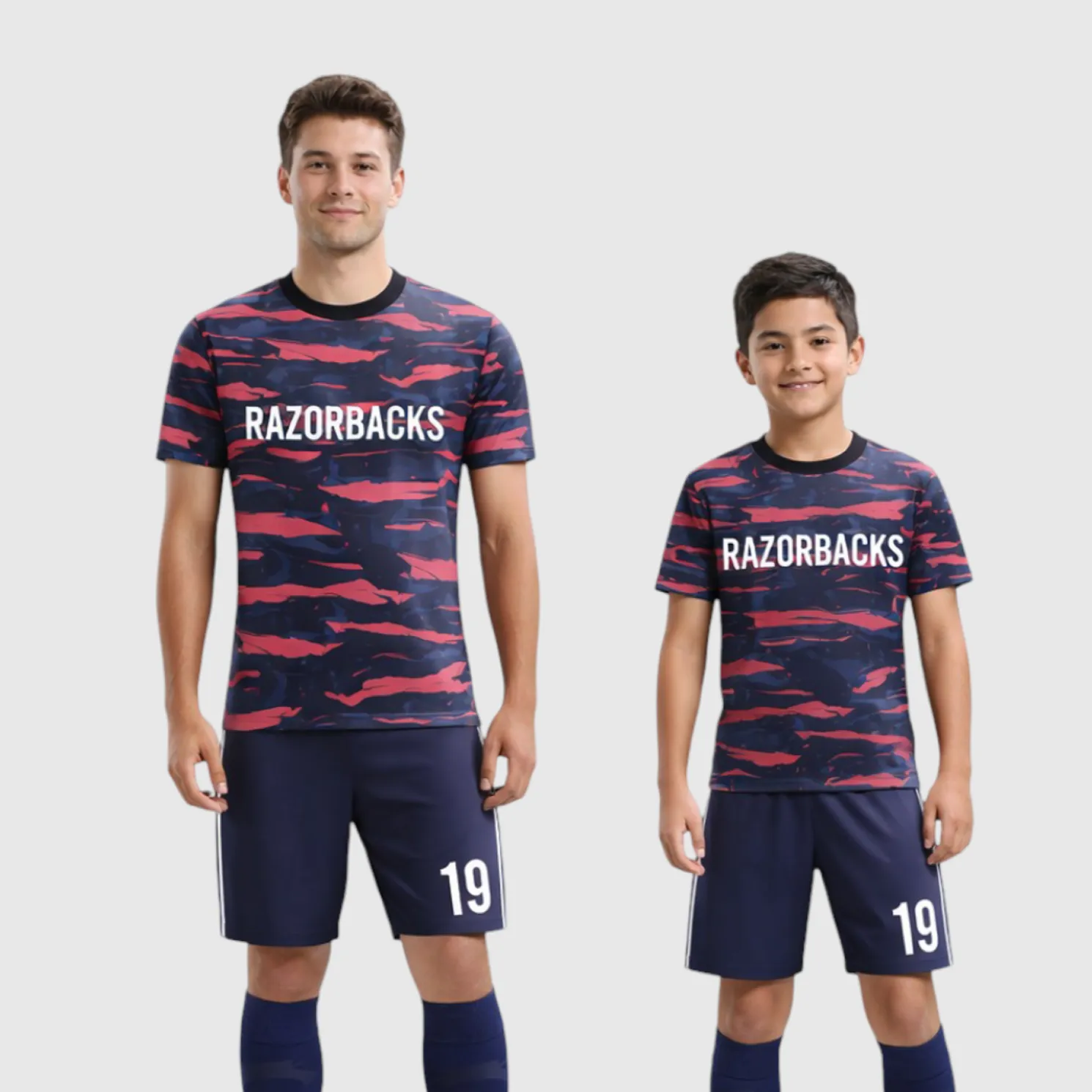 SB 1084 Blue/Pink Sublimation Custom Soccer Jersey Adult & Youth Unisex - Hipona Sports