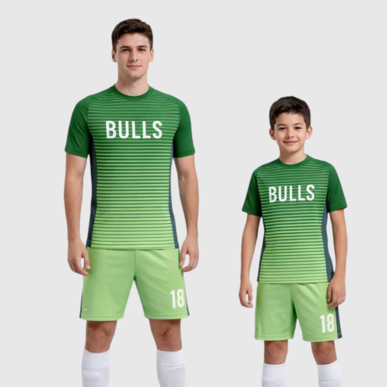 SB 1141 Green Sublimation Custom Soccer Jersey Adult & Youth Unisex - Hipona Sports