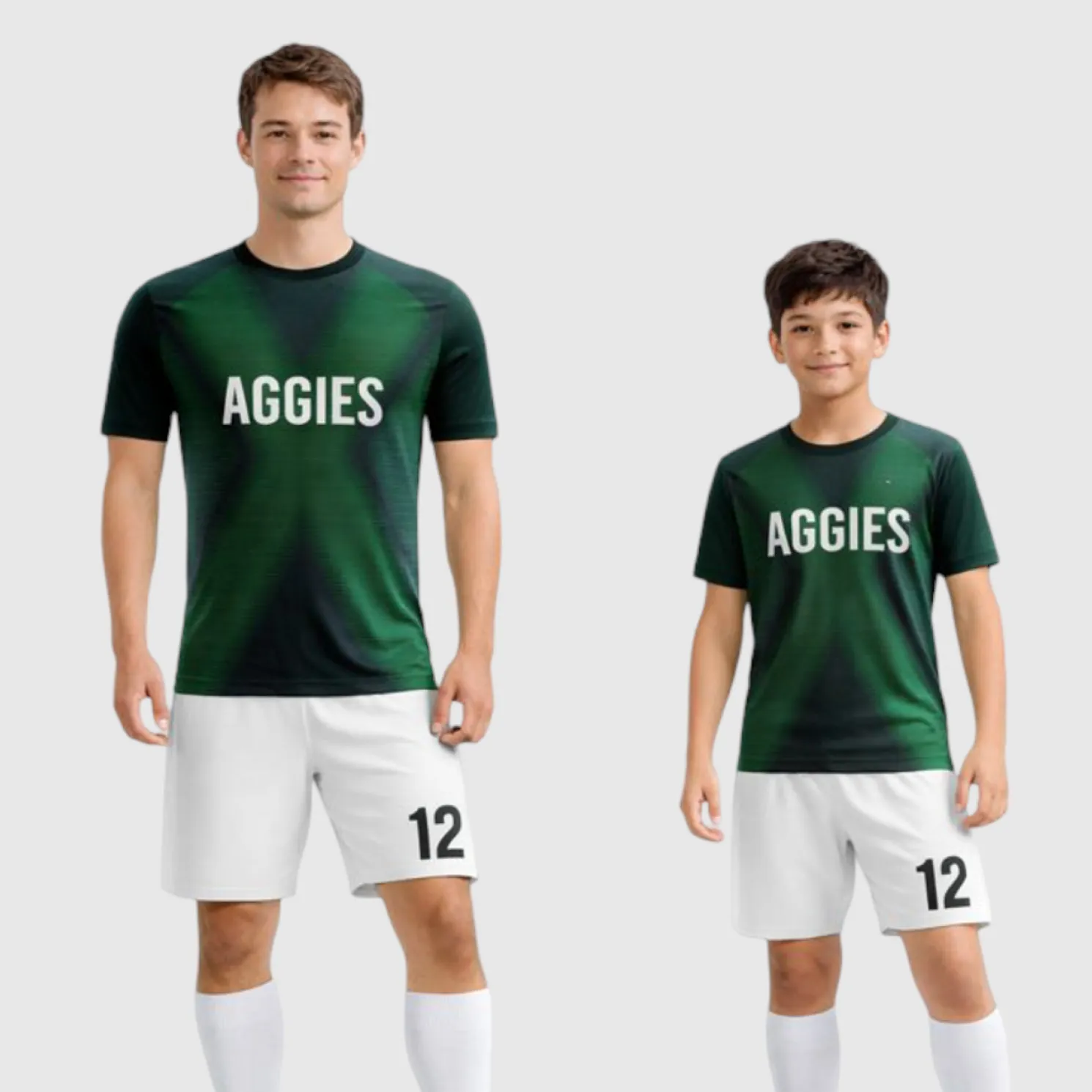 SB 1183 Green/White Sublimation Custom Soccer Jersey Adult & Youth Unisex - Hipona Sports