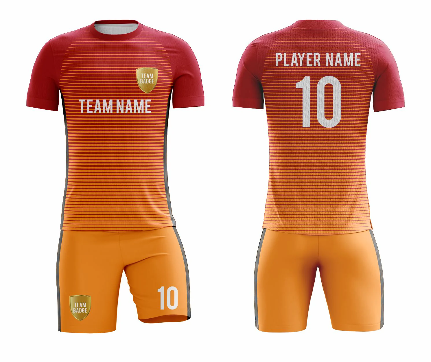 SB 12886 Orange Sublimation Custom Soccer Jersey Adult & Youth Unisex - Hipona Sports