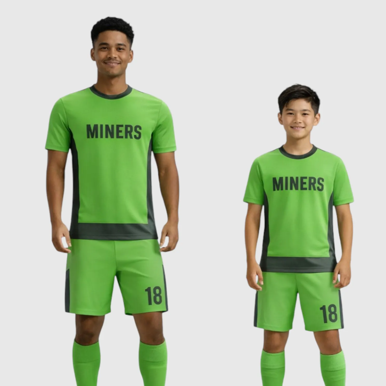 SB 12801 Green Sublimation Custom Soccer Jersey Adult & Youth Unisex - Hipona Sports