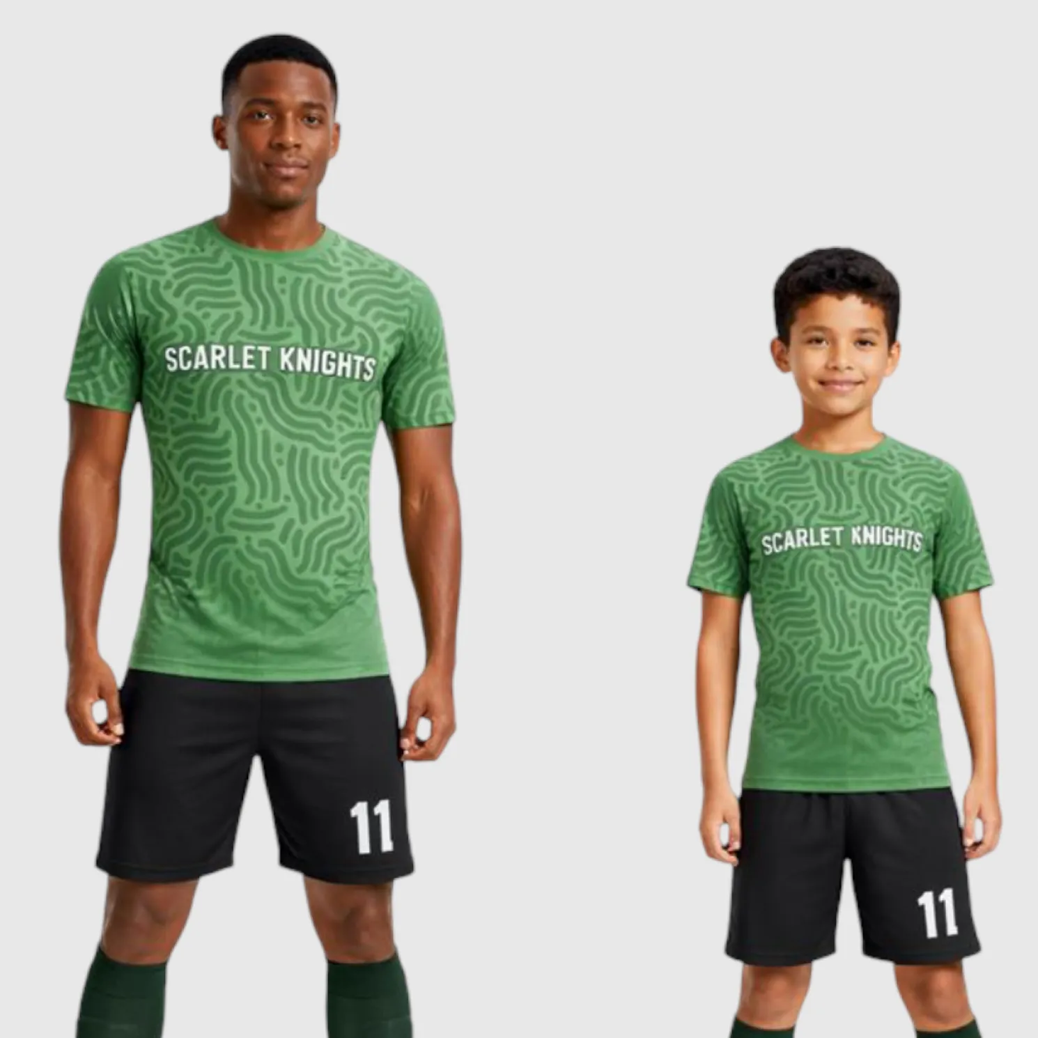 SB 1185 Green Sublimation Custom Soccer Jersey Adult & Youth Unisex - Hipona Sports