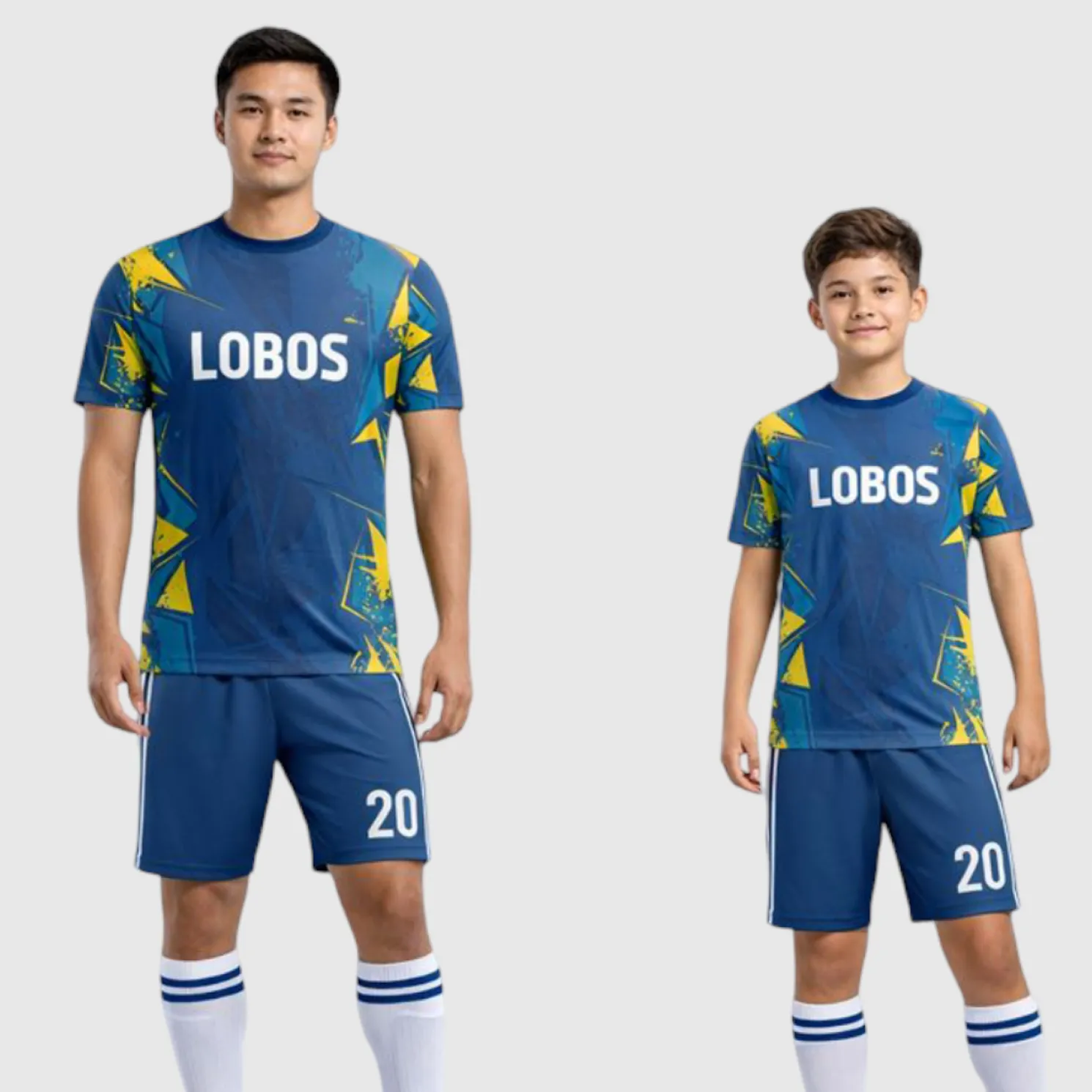 SB 1206 Blue Sublimation Custom Soccer Jersey Adult & Youth Unisex - Hipona Sports