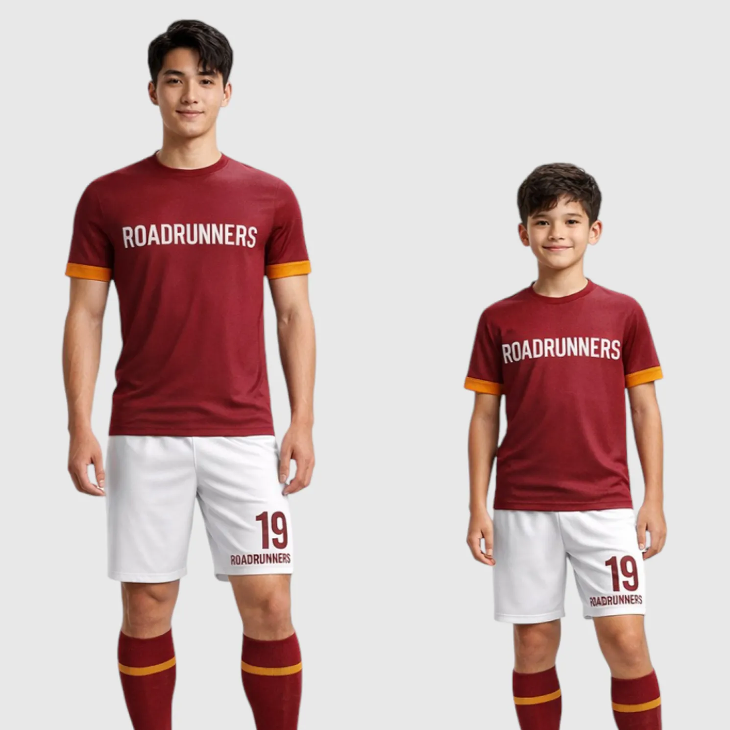 SB 12828 Red and White Sublimation Custom Soccer Jersey Adult & Youth Unisex - Hipona Sports