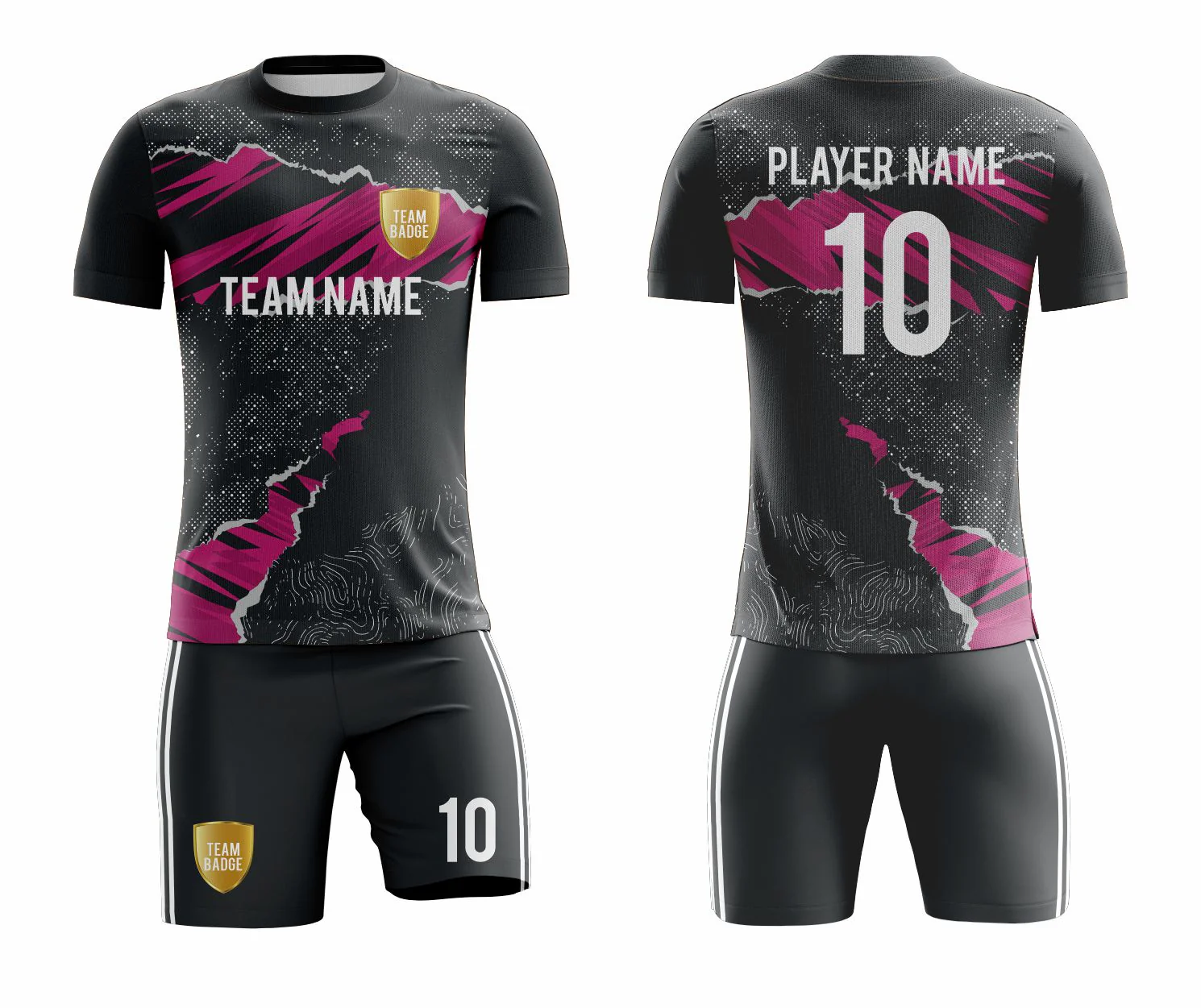 SB 1219 Black Sublimation Custom Soccer Jersey Adult & Youth Unisex - Hipona Sports