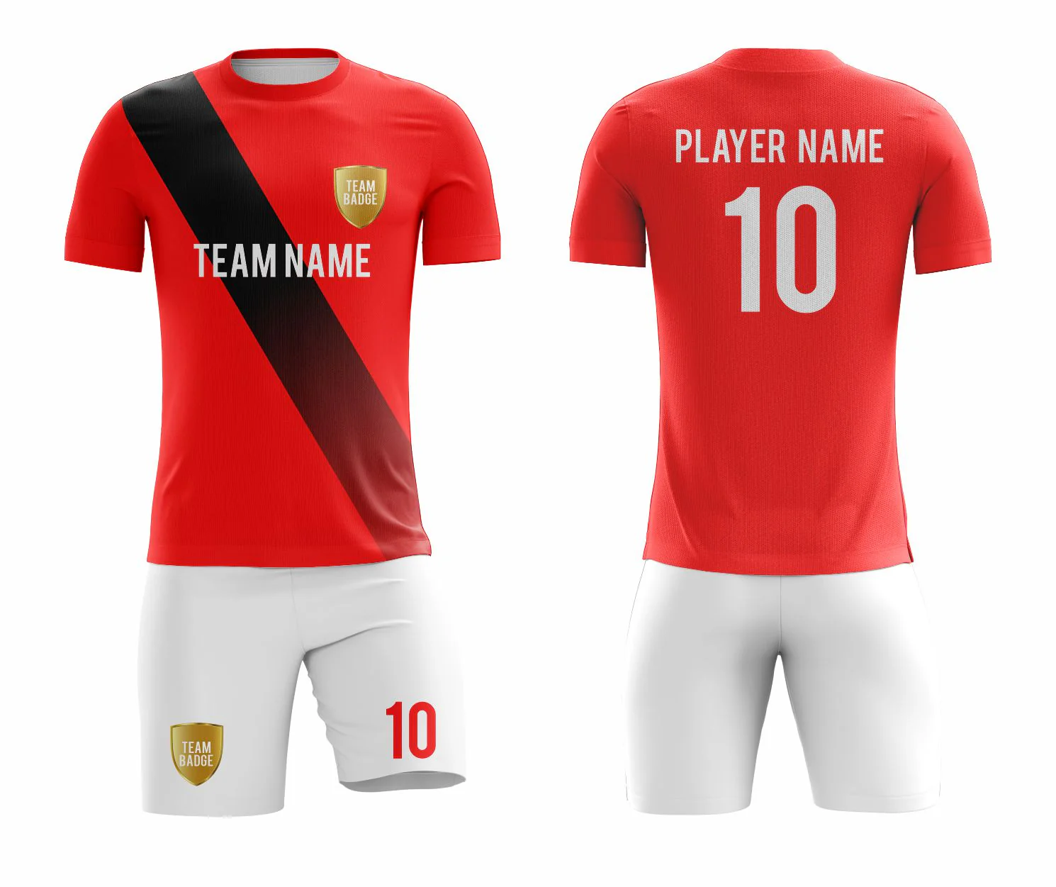 SB 1229 White/Red Sublimation Custom Soccer Jersey Adult & Youth Unisex - Hipona Sports