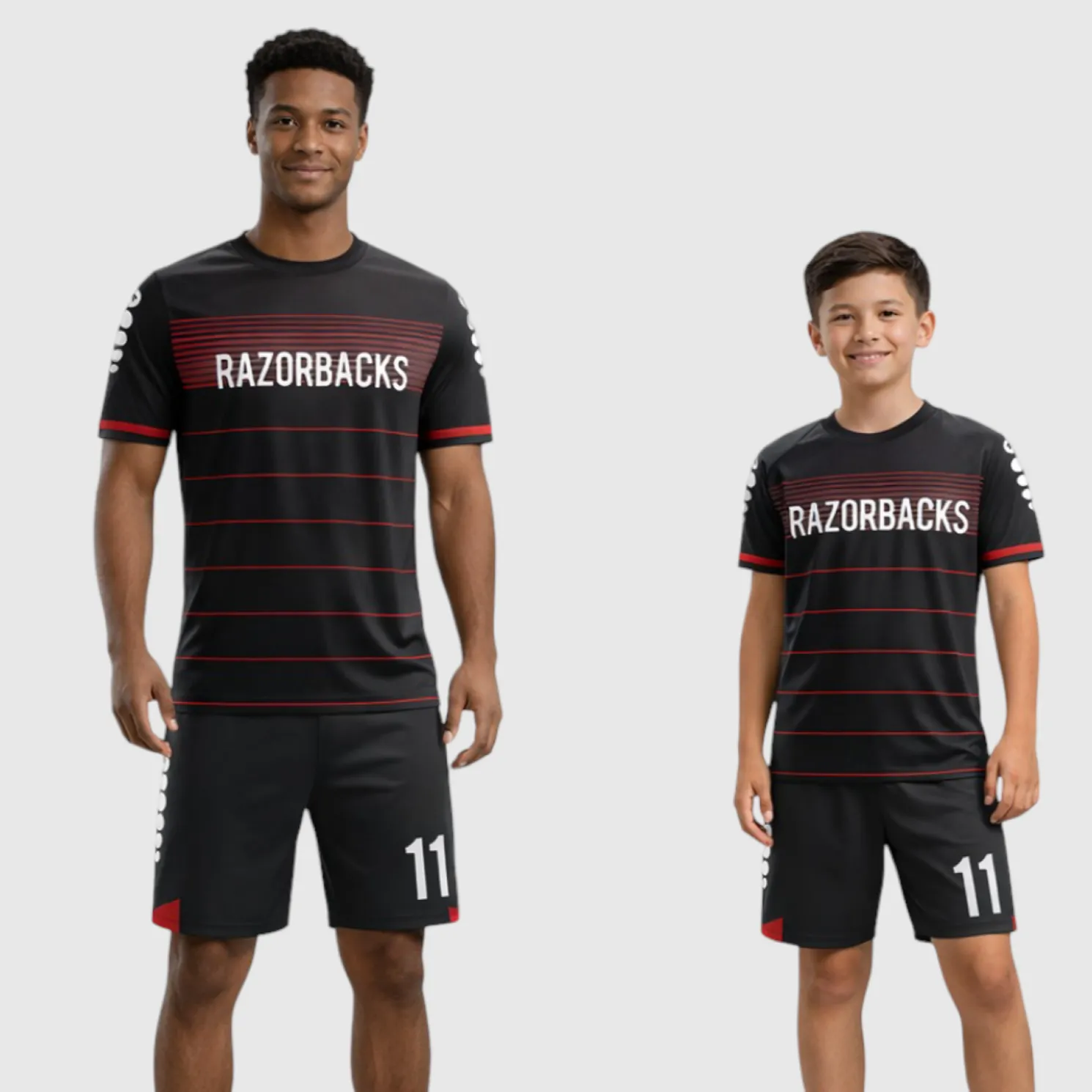 SB 1226 Black Sublimation Custom Soccer Jersey Adult & Youth Unisex - Hipona Sports