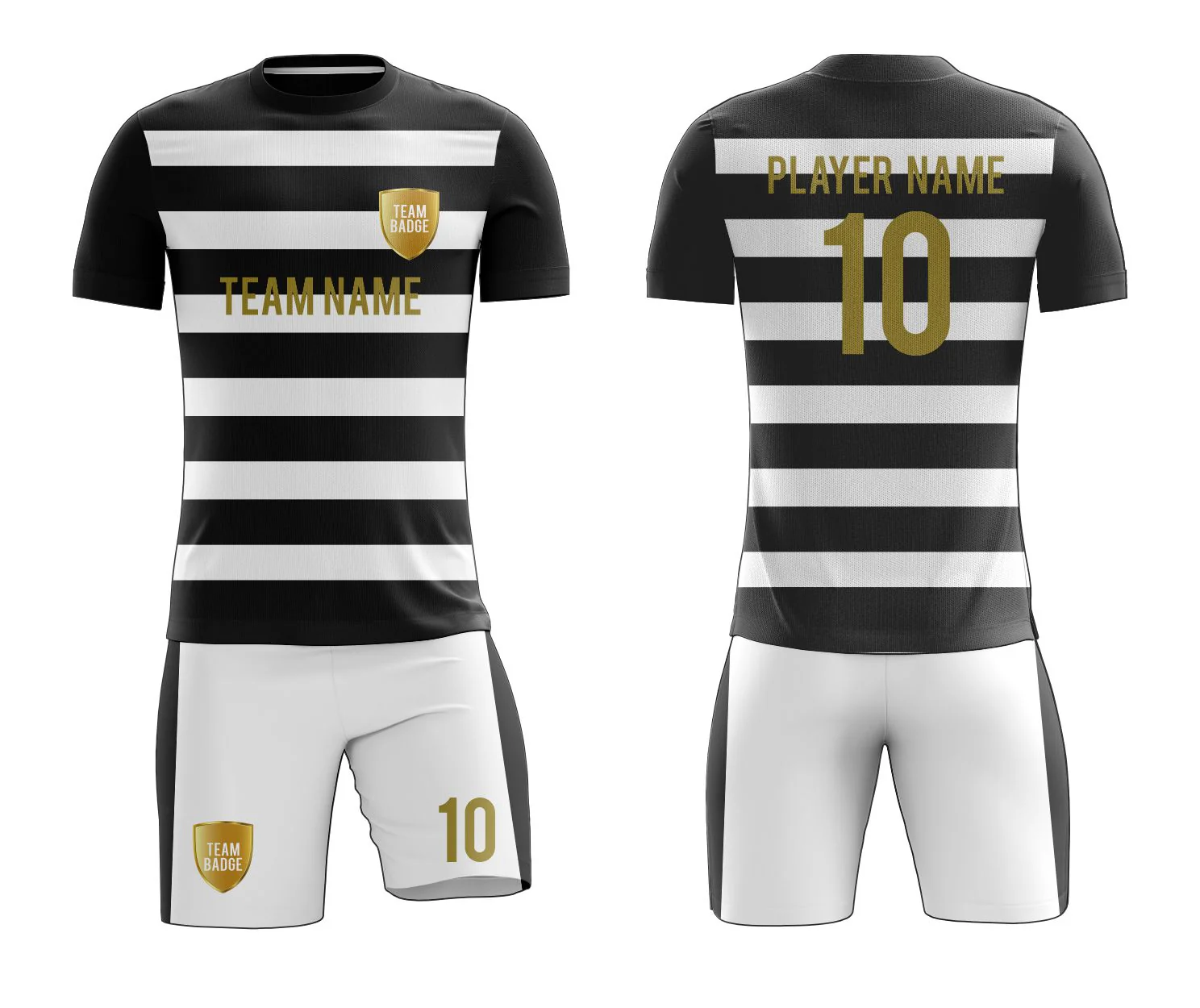 SB 1279 Black and White Sublimation Custom Soccer Jersey Adult & Youth Unisex - Hipona Sports