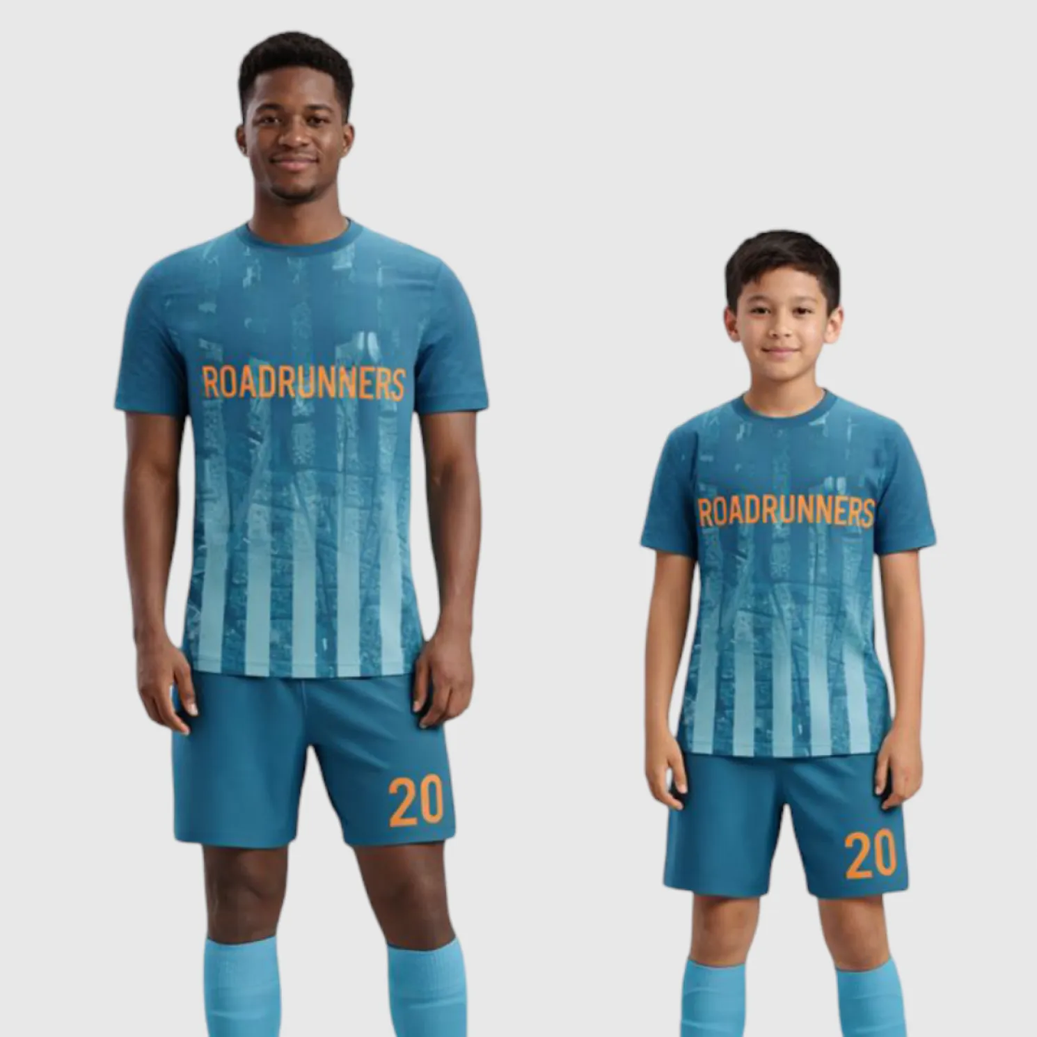 SB 12897 Blue Sublimation Custom Soccer Jersey Adult & Youth Unisex - Hipona Sports