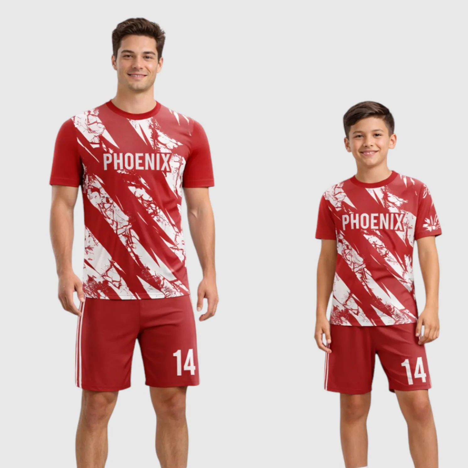 SB 1239 Red Sublimation Custom Soccer Jersey Adult & Youth Unisex - Hipona Sports