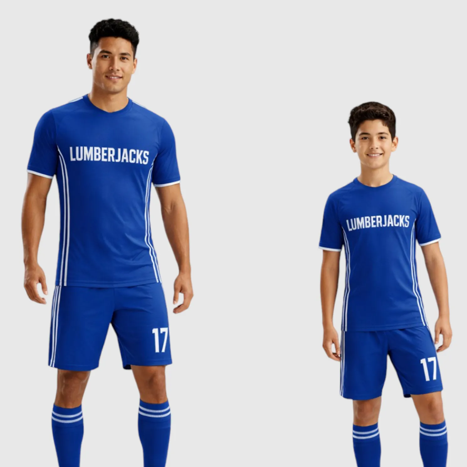 SB 12858 Blue Sublimation Custom Soccer Jersey Adult & Youth Unisex - Hipona Sports