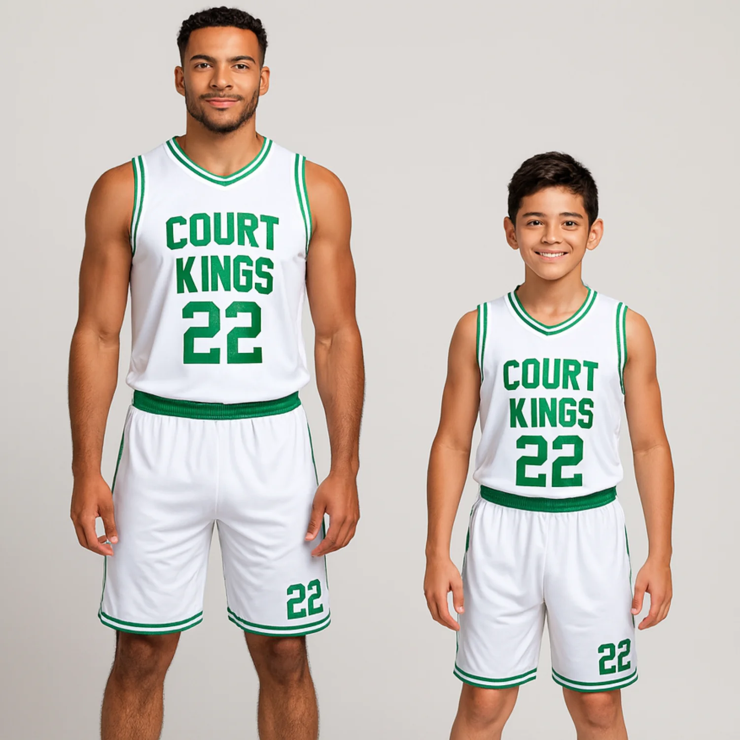 Boston White NS Customizable Basketball Jersey With Optional Shorts - Hipona Sports