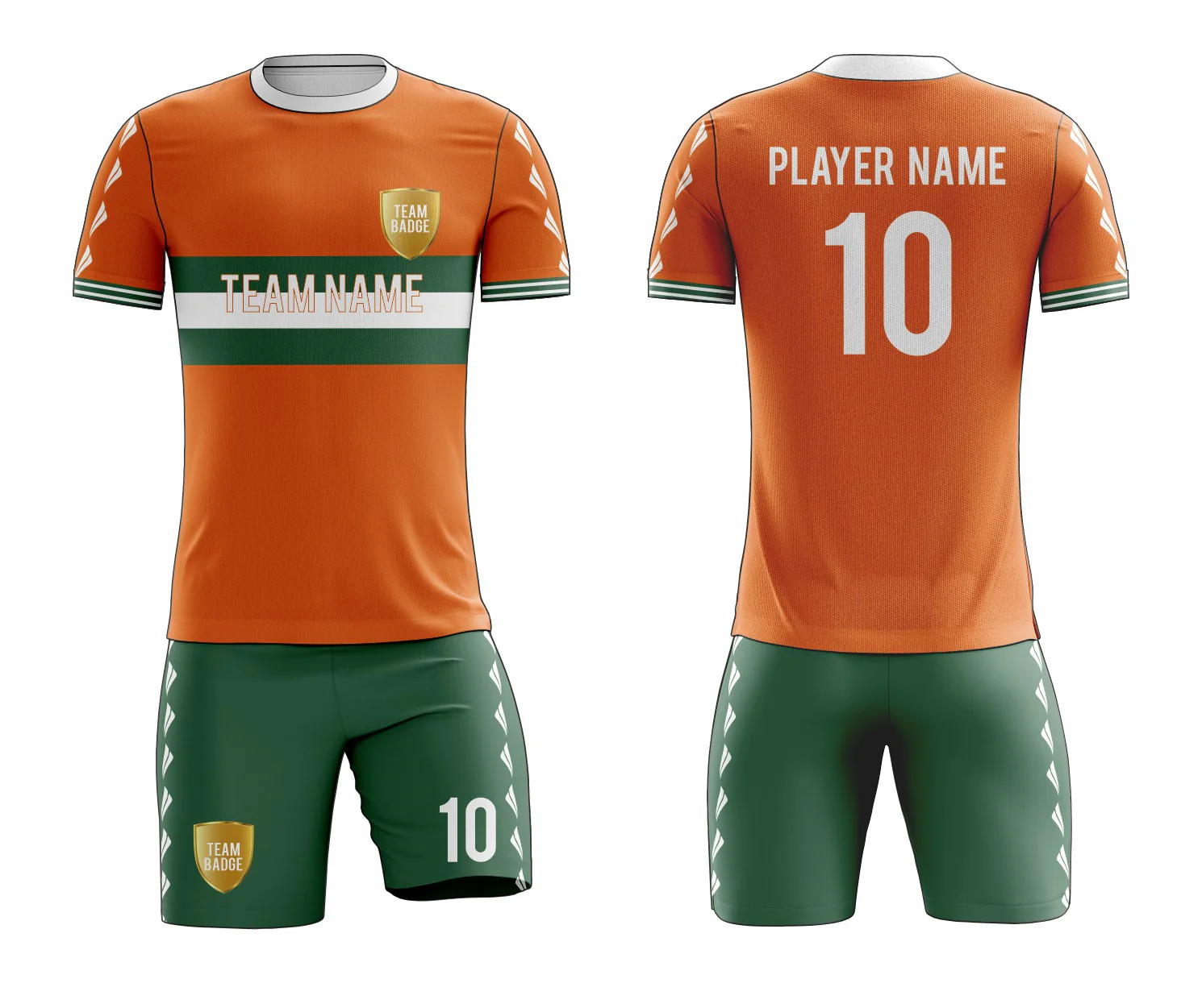 SB 1171 Orange/Green Sublimation Custom Soccer Jersey Adult & Youth Unisex - Hipona Sports