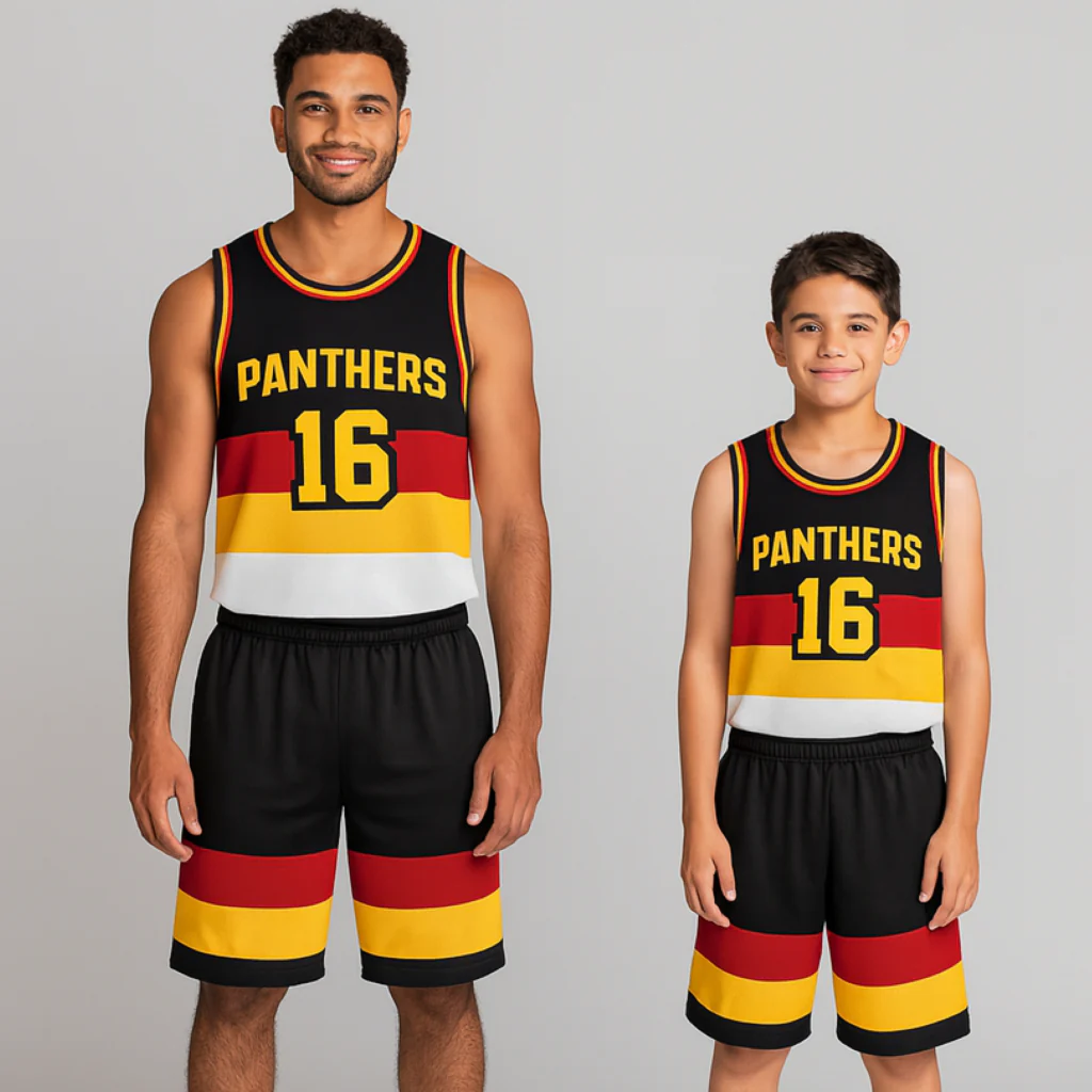 BBU-116 Black Customizable Basketball Jersey With Optional Shorts - Hipona Sports