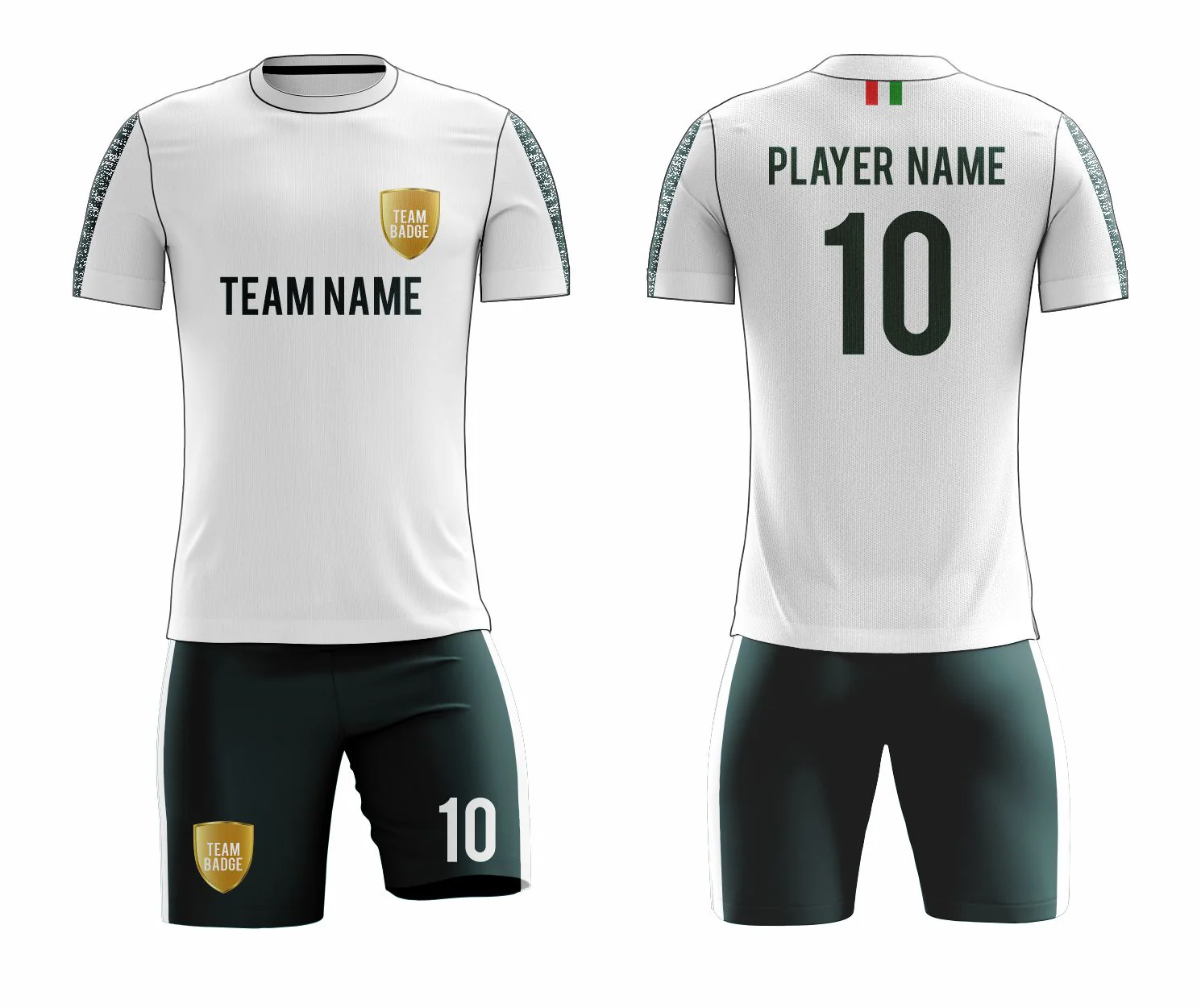 SB 1140 White/Green Sublimation Custom Soccer Jersey Adult & Youth Unisex - Hipona Sports