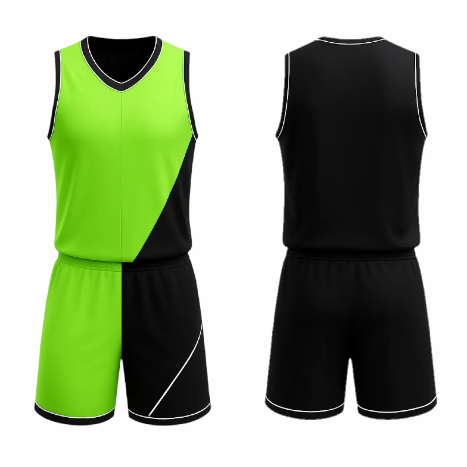 BBU-109 Black Customizable Basketball Jersey With Optional Shorts - Hipona Sports