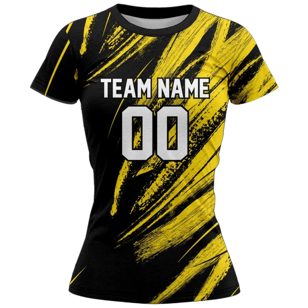 VJ120 Custom Yellow Volleyball Jersey - Adult & Youth Unisex - Hipona Sports