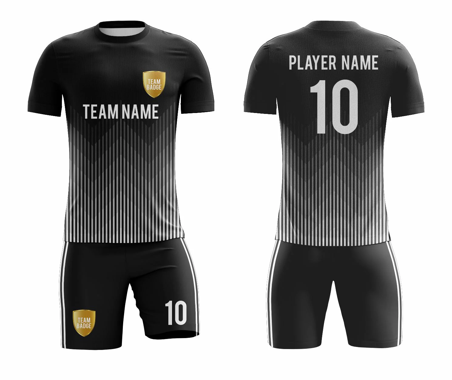 SB 1065 Black/White Sublimation Custom Soccer Jersey Adult & Youth Unisex - Hipona Sports