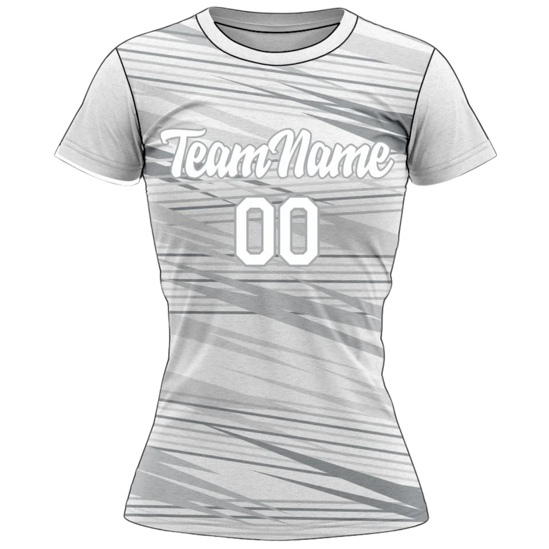 VJ144 Custom White Volleyball Jersey - Adult & Youth Unisex - Hipona Sports