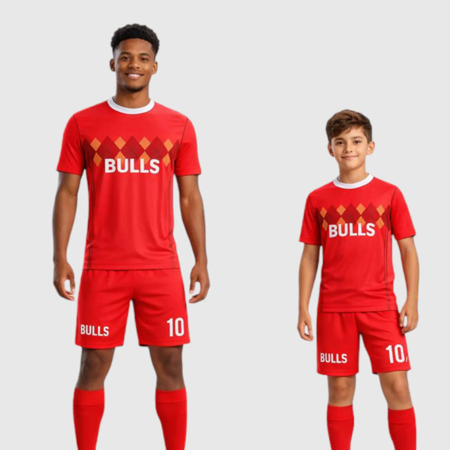 SB 12840 Red Sublimation Custom Soccer Jersey Adult & Youth Unisex - Hipona Sports