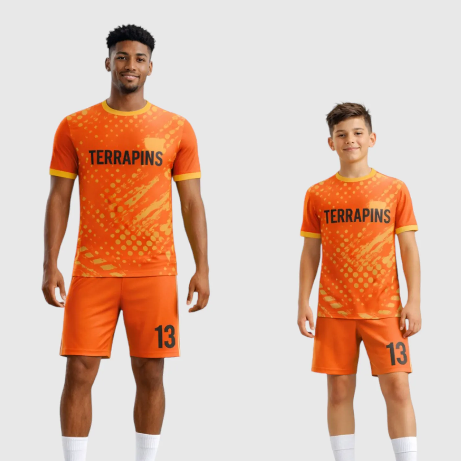 SB 1176 Orange Sublimation Custom Soccer Jersey Adult & Youth Unisex - Hipona Sports