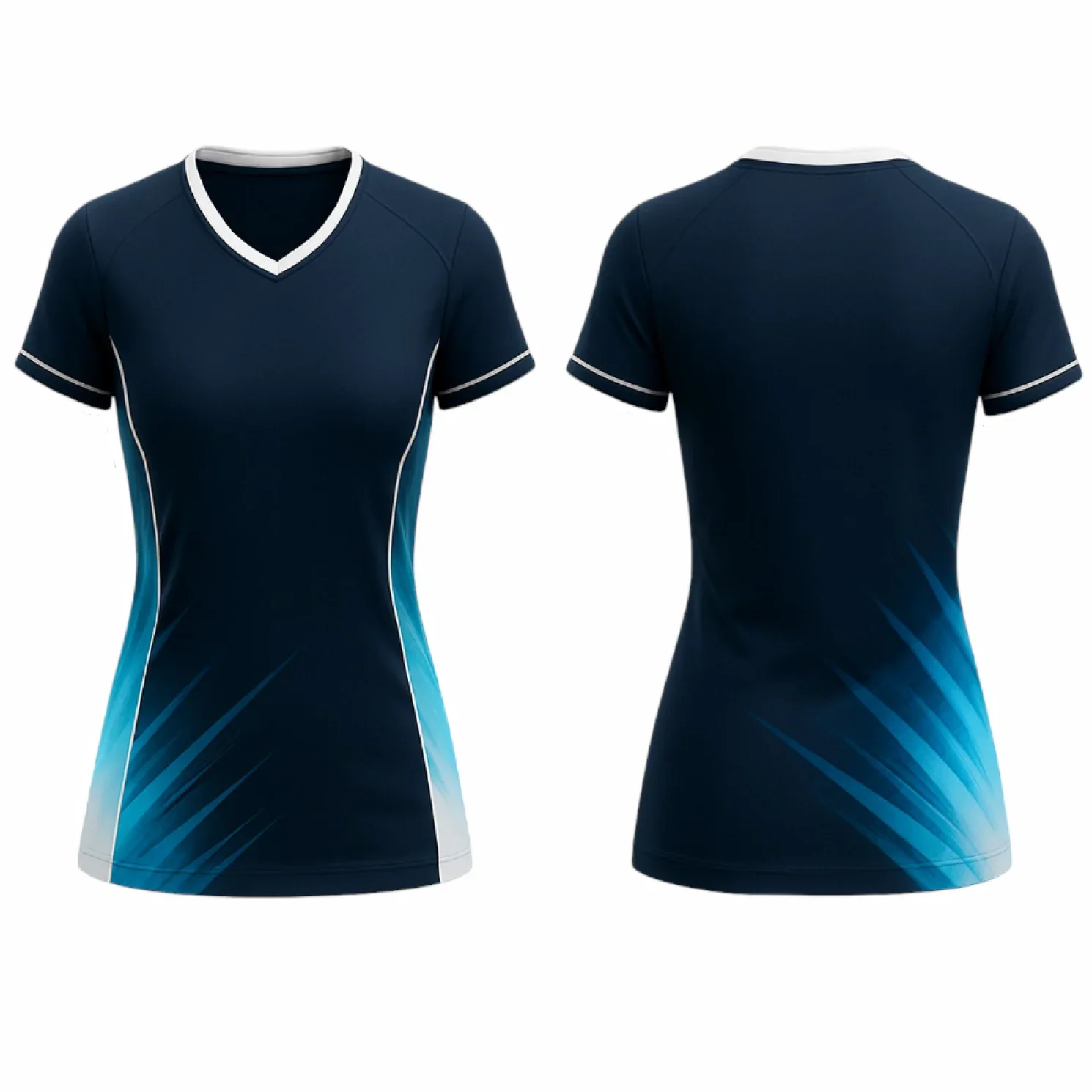 VJ212 Custom Blue Volleyball Jersey - Adult & Youth Unisex - Hipona Sports