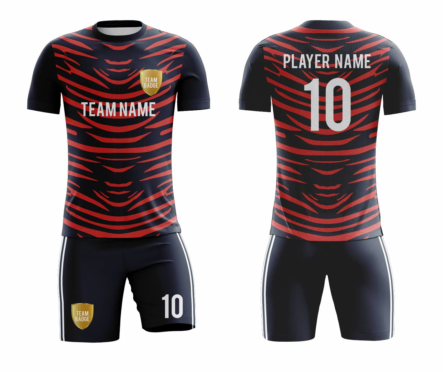 SB 1050 Black/Red Sublimation Custom Soccer Jersey Adult & Youth Unisex - Hipona Sports