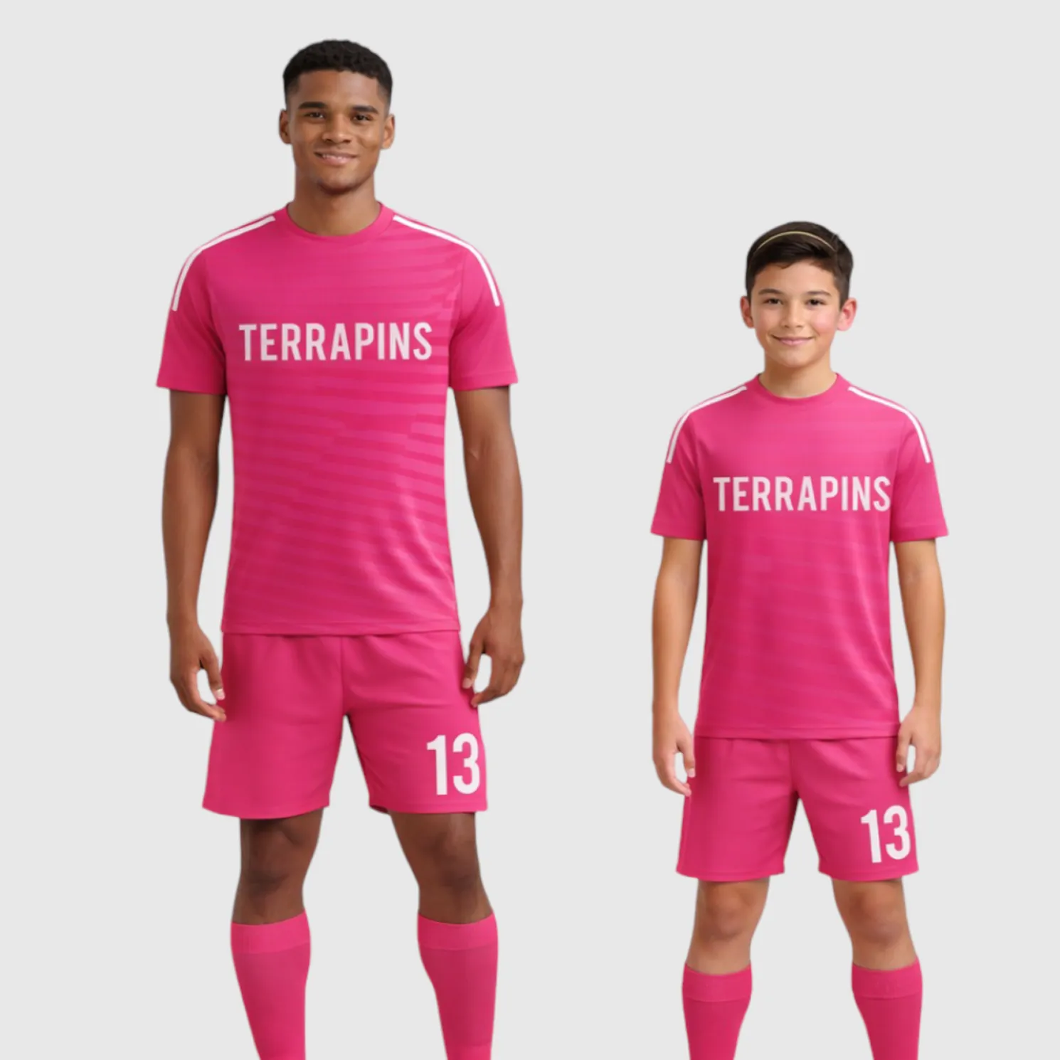 SB 1208 Pink Sublimation Custom Soccer Jersey Adult & Youth Unisex - Hipona Sports