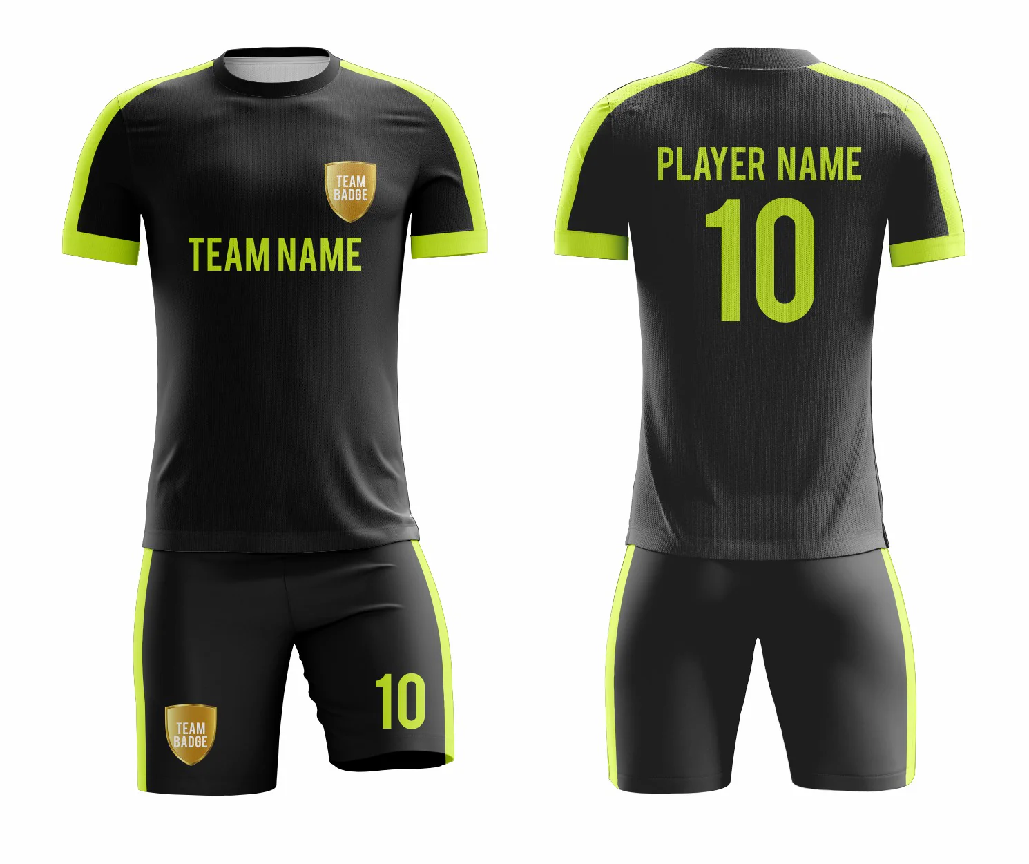 SB 1271 Black and Green Sublimation Custom Soccer Jersey Adult & Youth Unisex - Hipona Sports