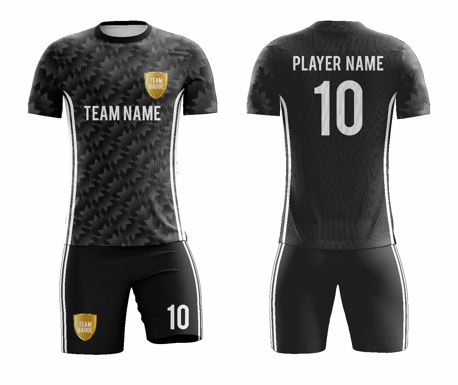 SB 1068 Black Sublimation Custom Soccer Jersey Adult & Youth Unisex - Hipona Sports