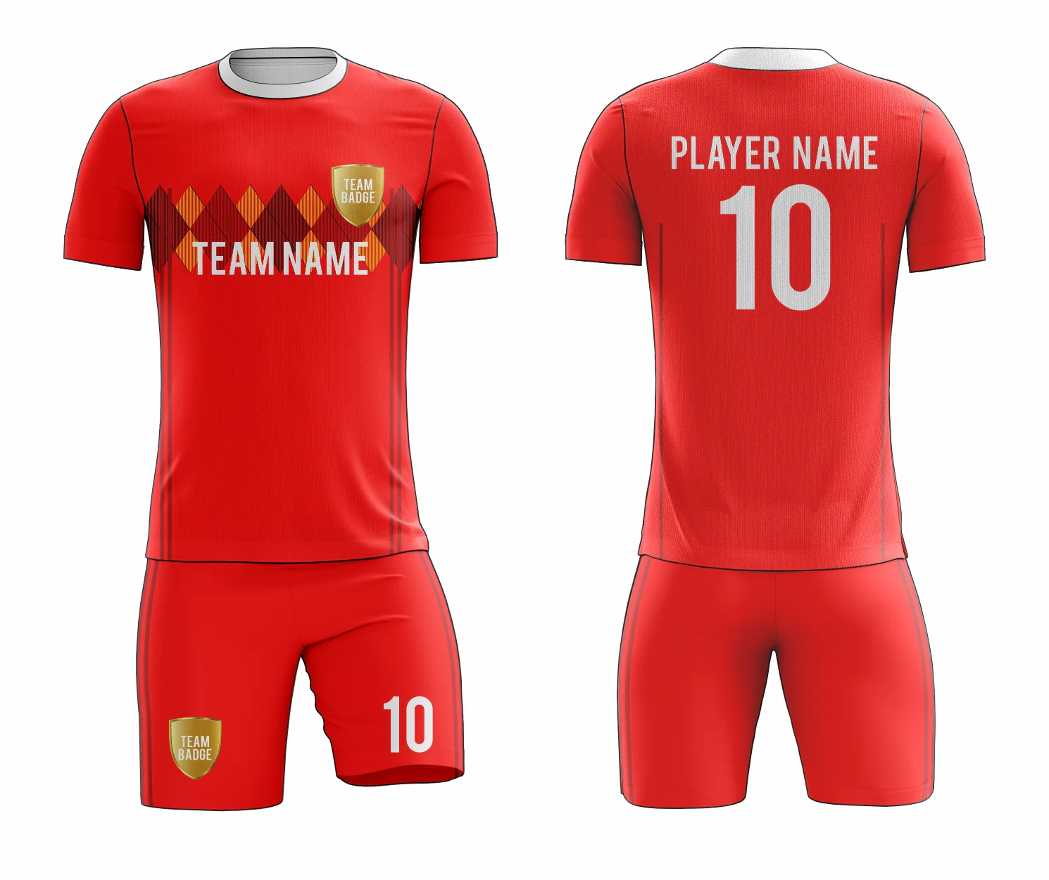SB 12840 Red Sublimation Custom Soccer Jersey Adult & Youth Unisex - Hipona Sports