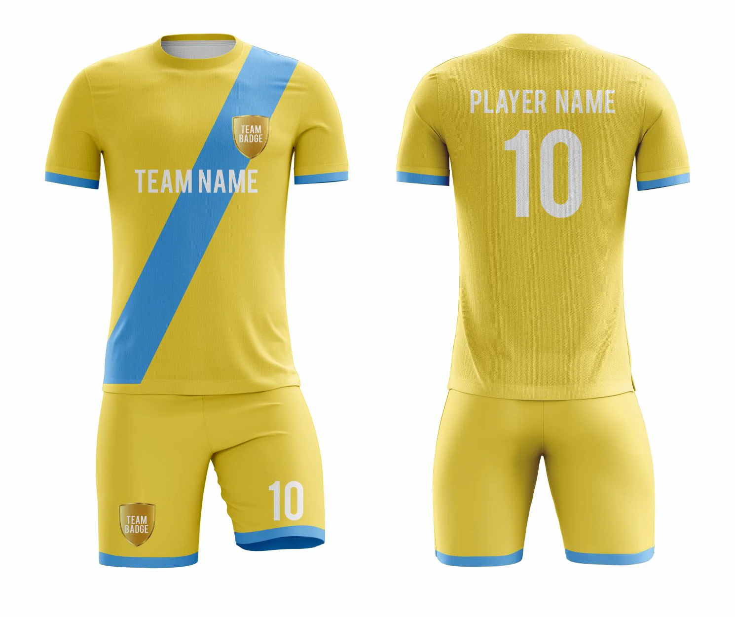 SB 1122 Yellow Sublimation Custom Soccer Jersey Adult & Youth Unisex - Hipona Sports