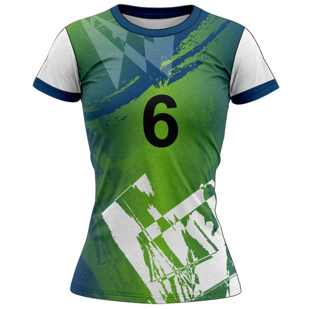 VJ121 Custom Green Volleyball Jersey - Adult & Youth Unisex - Hipona Sports