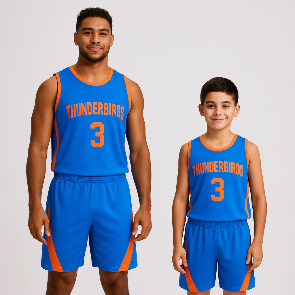 BBU-137 Blue Customizable Basketball Jersey With Optional Shorts - Hipona Sports